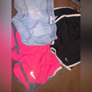 Toddler girls shorts lot- 3 pair - nike & cat & jack - smoke free pet free home